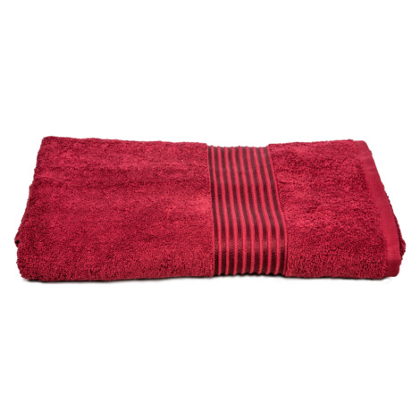 Beach Towel, Striped: (81×163)cm, Burgundy 1