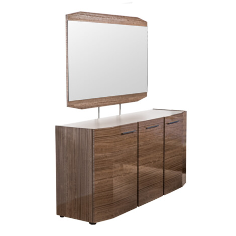 Buffet Cabinet; (173×46.5×81)cm + Mirror; (140×90)cm, Brown Angley/F