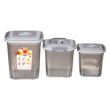 Everyday Kitchen Storage Container Set, 3pcs, Small, Grey 1