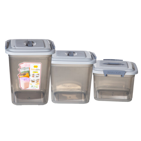 Everyday Kitchen Storage Container Set, 3pcs, Small, Grey 1