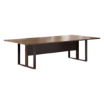 Rectangle Meeting Table: (240x120x75)cm, Brown Oak/Brown