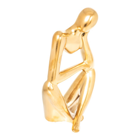 Domus: Abstract Sculpture With Base; 8.5inch, Gold