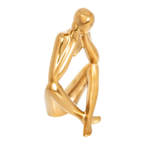 Domus: Abstract Sculpture With Base; 8.3inch, Gold