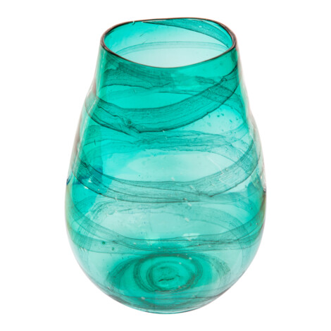Domus: Glass Vase; (20x14x28)cm, Green 1