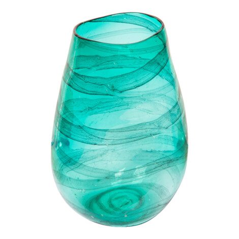 Domus: Glass Vase; (20x14x28)cm, Green