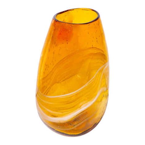 Domus: Glass Vase; (21.5x15x28.5)cm, Amber