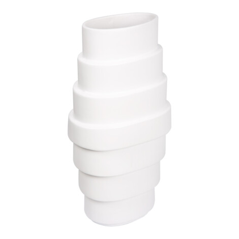 Ceramic Vase; (22x15x42)cm, Matt White