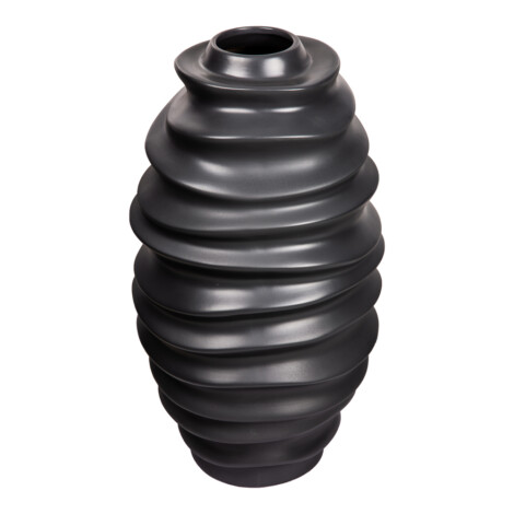 Ceramic Vase; (24x24x45)cm, Matt Black 1