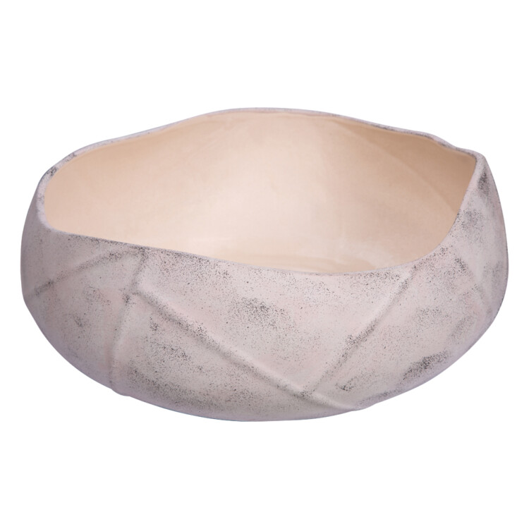 Ceramic Vase; (35x35x14)cm, Mixed White/Black