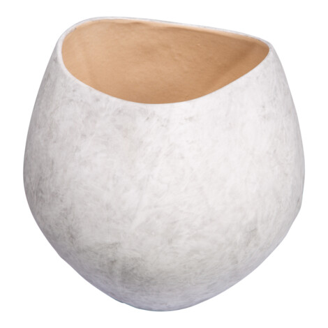 Ceramic Bowl; (27x27x26)cm, Mixed White 1