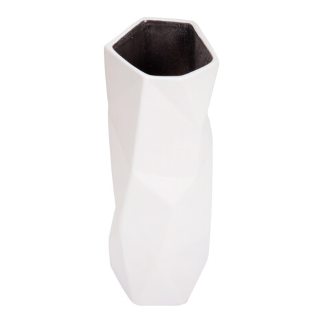 Ceramic Vase; (9x9x26)cm, Matt White