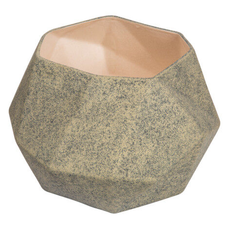 Ceramic Vase; (26x26x17)cm, Mixed Earth Grey 1
