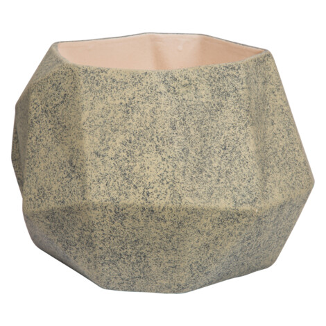 Ceramic Vase; (26x26x17)cm, Mixed Earth Grey