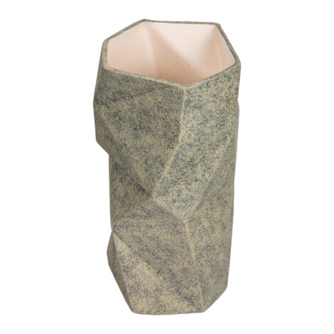 Ceramic Vase; (17x17x32)cm, Mixed Earth Grey