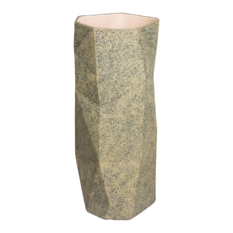 Ceramic Vase; (17x17x42)cm, Mixed Earth Grey 1