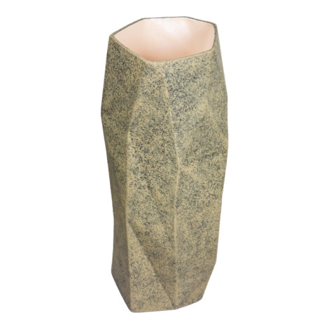 Ceramic Vase; (17x17x42)cm, Mixed Earth Grey
