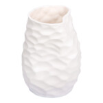 Ceramic Vase; (17x17x22)cm, Matt White