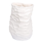 Ceramic Vase; (17x17x22)cm, Matt White