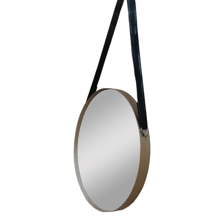 Decorative Round Wall Mirror With Frame; (40x40)cm, Gold