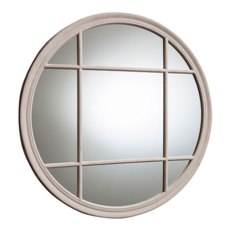 Decorative Round Wall Mirror With Frame; (70×70)cm, Natural 1