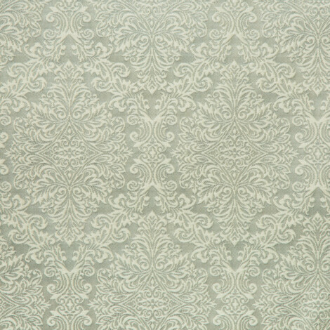Laurena Dario Collection: Textured Damask Patterned Furnishing Fabric; 280cm, Smoke Green 1