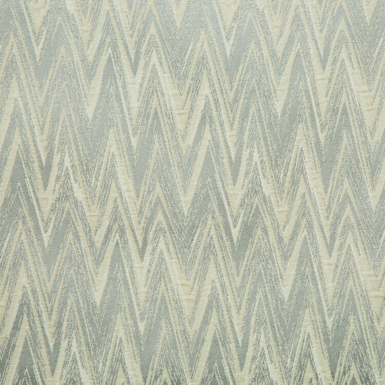 Laurena Dario Collection: Textured Distressed zigzag Patterned Furnishing Fabric; 280cm, Smoke Green