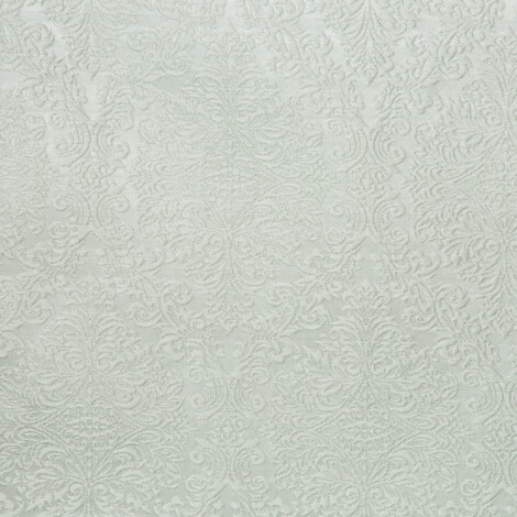 Laurena Dario Collection: Textured Damask Patterned Furnishing Fabric; 280cm, Light Silver 1
