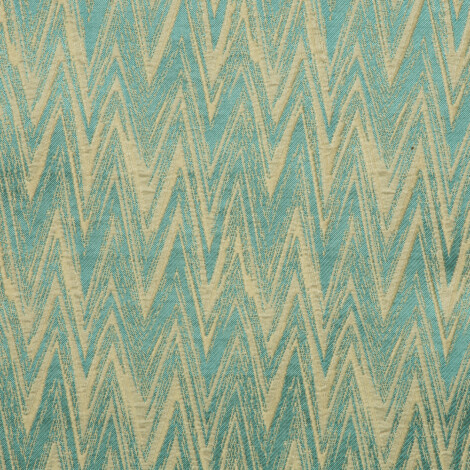 Laurena Dario Collection: Textured Distressed zigzag Patterned Furnishing Fabric; 280cm, Mint/Ivory 1