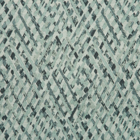Vista Collection: Haining Textured Diamond Shaped Patterned Furnishing Fabric; 280cm, Sky Blue/White 1