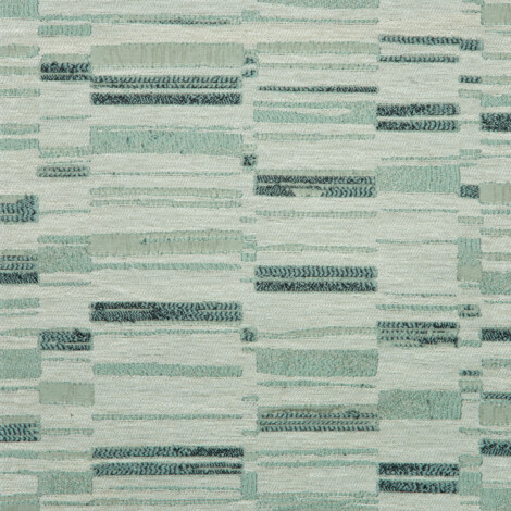 Vista Collection: Haining Textured Asymmetrical Striped Patterned Furnishing Fabric; 280cm, Sky Blue/White 1