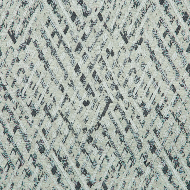 Vista Collection: Haining Textured Diamond Shaped Patterned Furnishing Fabric; 280cm, Light Grey/White