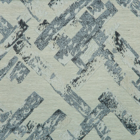 Vista Collection: Haining Textured Rectangular Shards Patterned Furnishing Fabric; 280cm, Light Grey/White 1