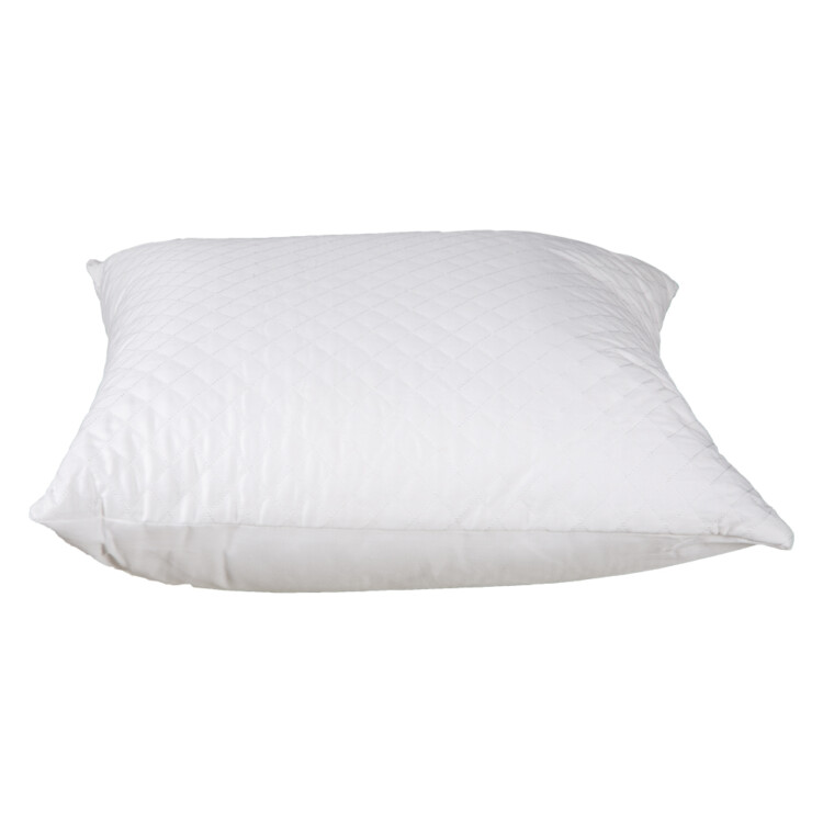 Filled Quilted Cushion Cover, Standard; (45x45)cm, White
