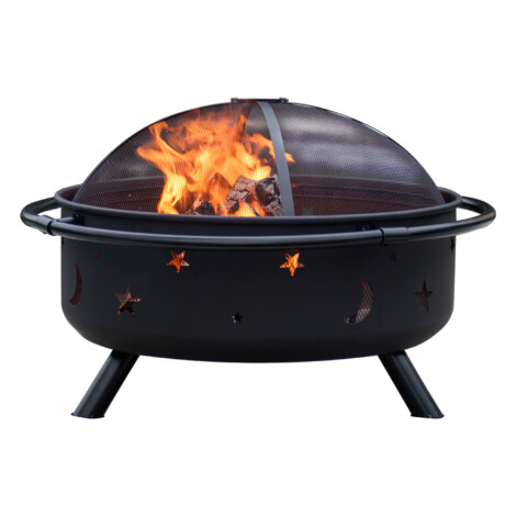 Cross Weave FireBowl With Large Fire Pit; (91.44×91.44×60
