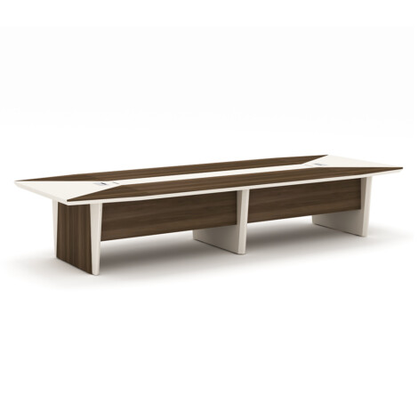 Meeting Table; (400x150x75)cm, Light Walnut/Beige 1