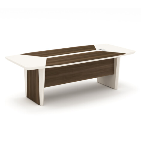 Meeting Table: (320x120x75)cm, Light Walnut/Beige 1