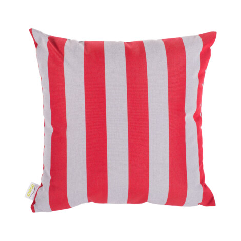 Domus: Outdoor Pillow; (45×45)cm, Red Striped  1