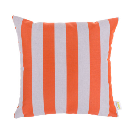Domus: Outdoor Pillow; (45×45)cm, Orange Striped  1