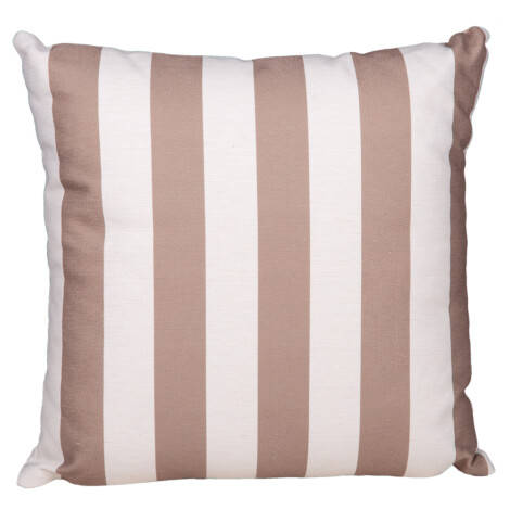 Domus: Outdoor Pillow; (45×45)cm, Brown Striped 1