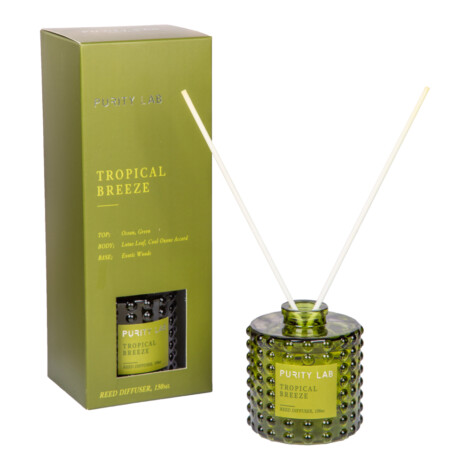 Textured Glass Scent Diffuser: 150ml, Tropical Breeze