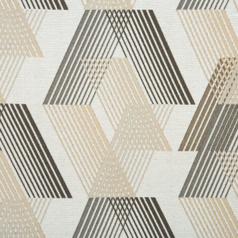 Samara Collection: Geometric Chevron Seamless Patterned Curtain Fabric, 280cm, Light Green/Off White 1