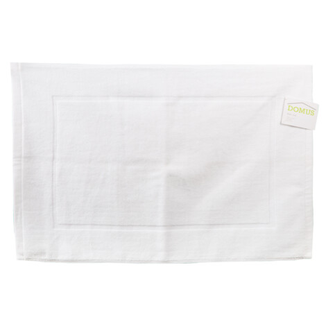 Domus 2: Bath Mat With Jacquard Frame: Cotton, 750 GSM, (50×75)cm, White 1