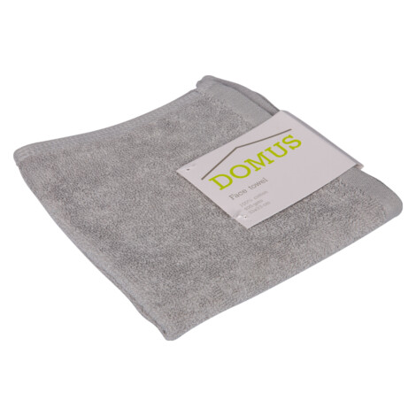 Domus 2: Face Towel: 400 GSM, (33x33)cm, Light Grey