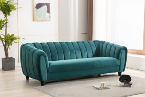 Blue Velvet Sofa