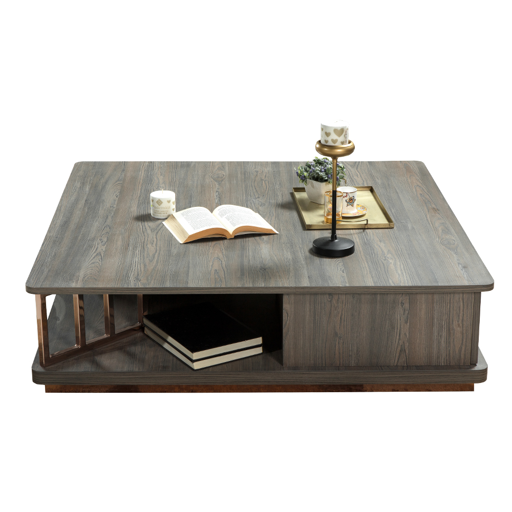 Coffee Table; (115x115x30)cm, Brown 1