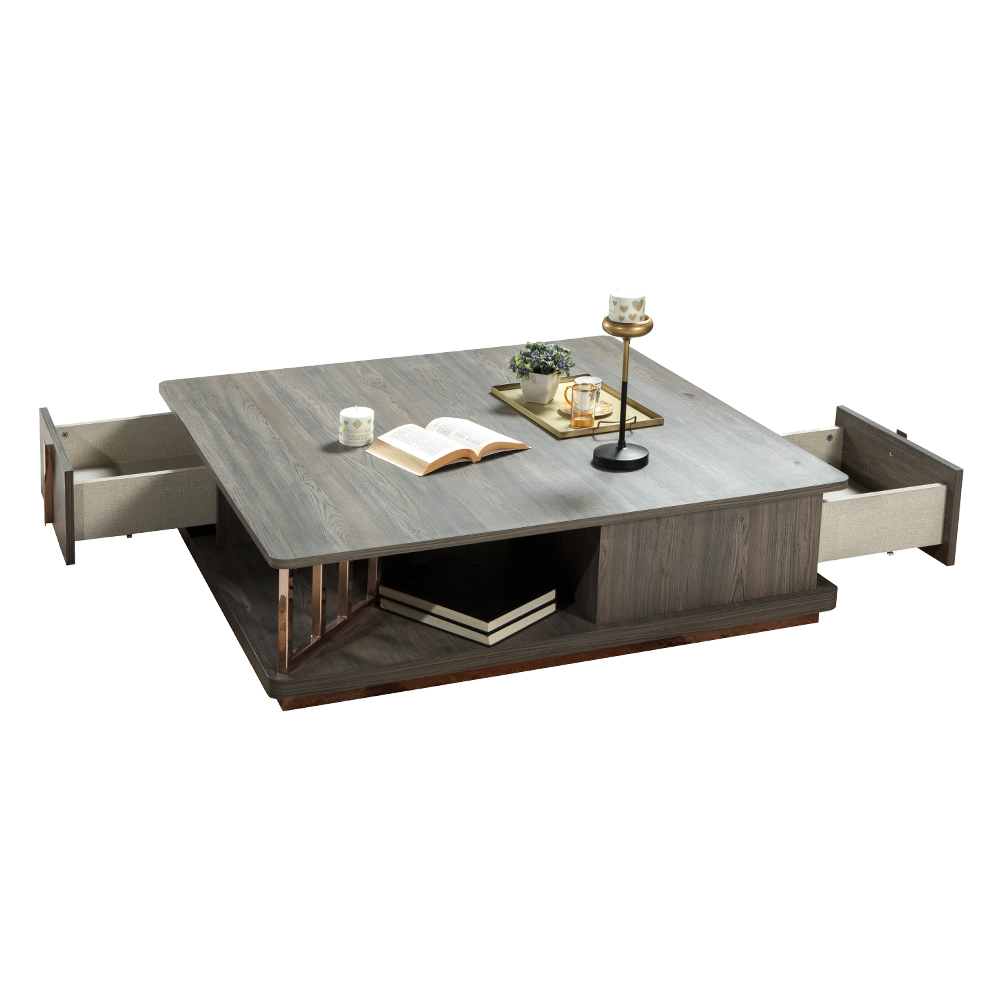 Coffee Table; (115x115x30)cm, Brown