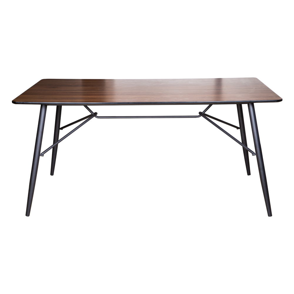 City: Rectangle Dining Table-Wood Top; (160×90)cm, Walnut 1