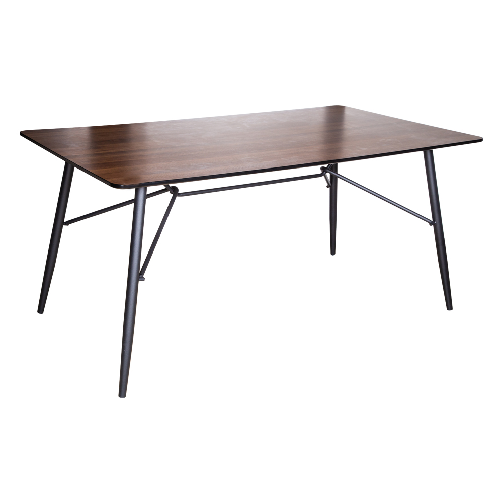 City: Rectangle Dining Table-Wood Top; (160x90)cm, Walnut