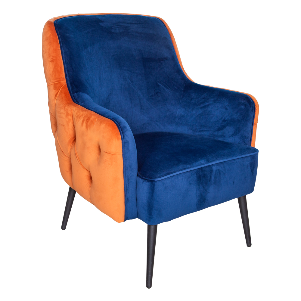 Accent Single Seater Fabric Chair, Royal Blue