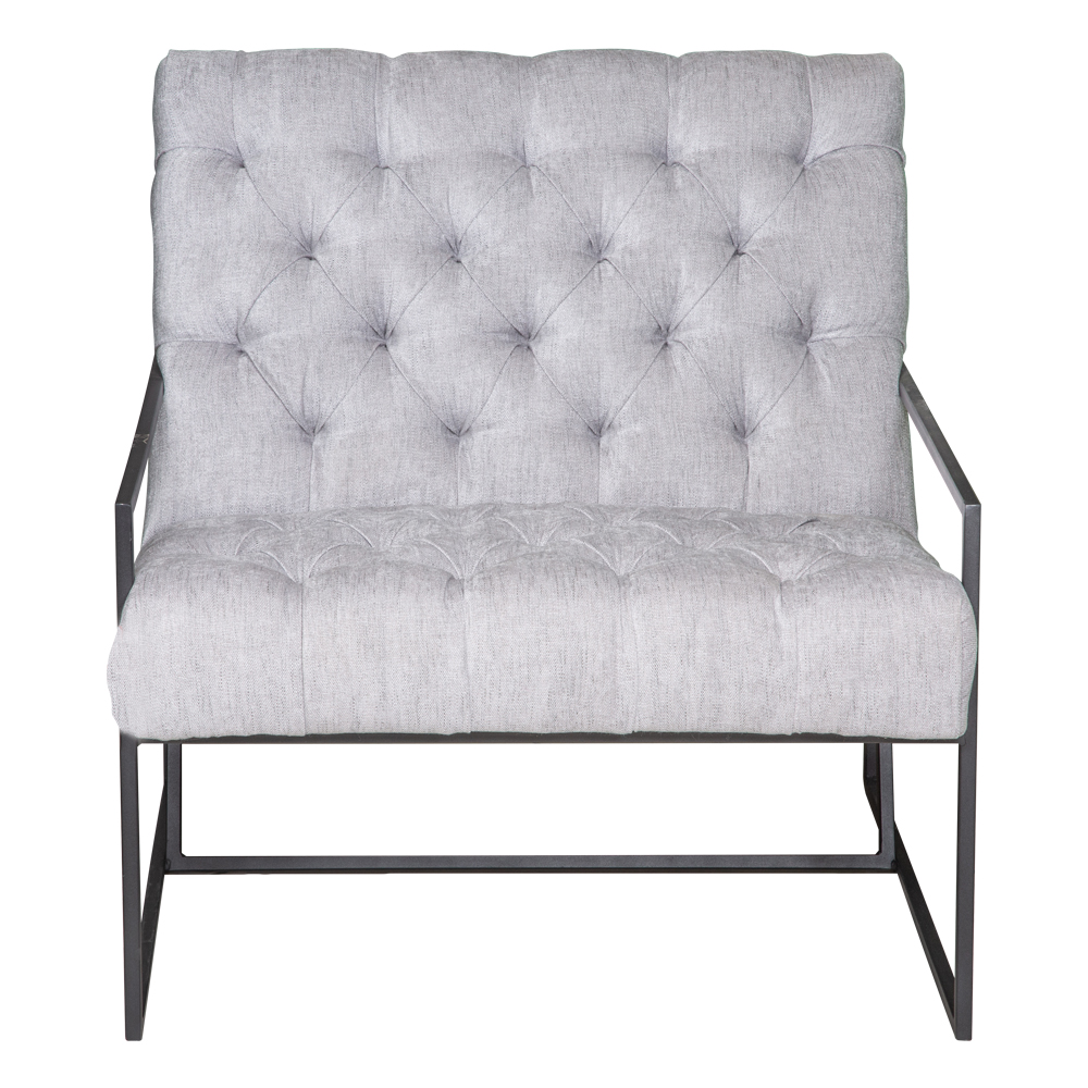 Accent Single Seater Fabric Chair, Silver 1